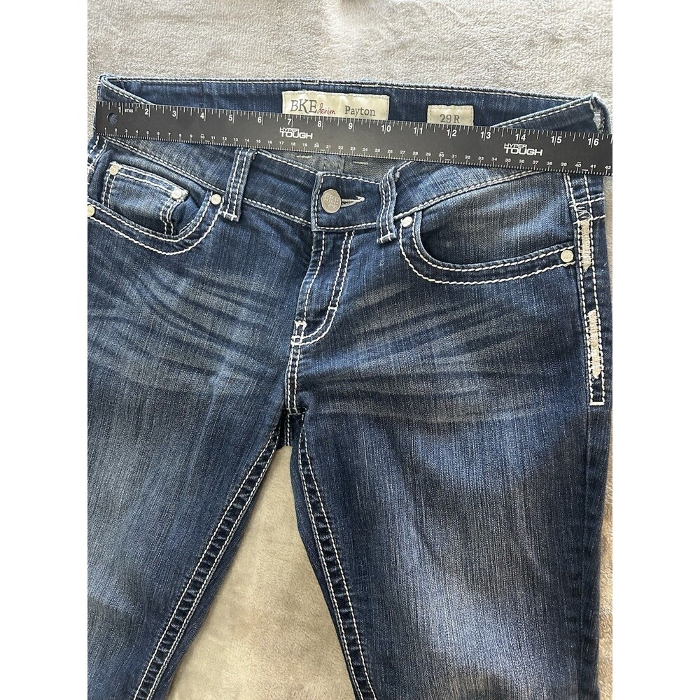 BKE Women's Payton Jeans Mid-Rise, Straight Leg, Denim Size 28 Regular - Picture 3 of 11